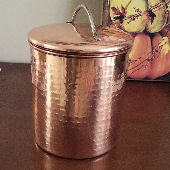 Other - Copper plated steel canister, 4qt, Copper